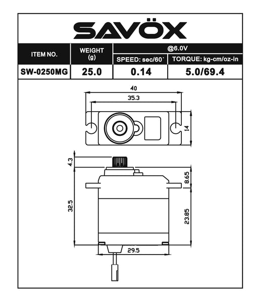 SW0250MG - DISCONTINUED - Please See SW0250MGP for Replacement