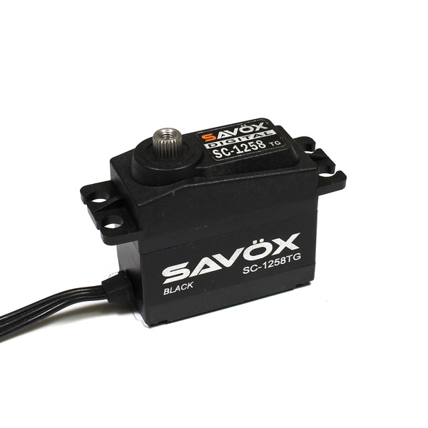 Discontinued - Use SC1258TGP-BE - SC1258TG-BE - Black Edition Standard Size  Coreless Digital Servo .08/166 @ 6V