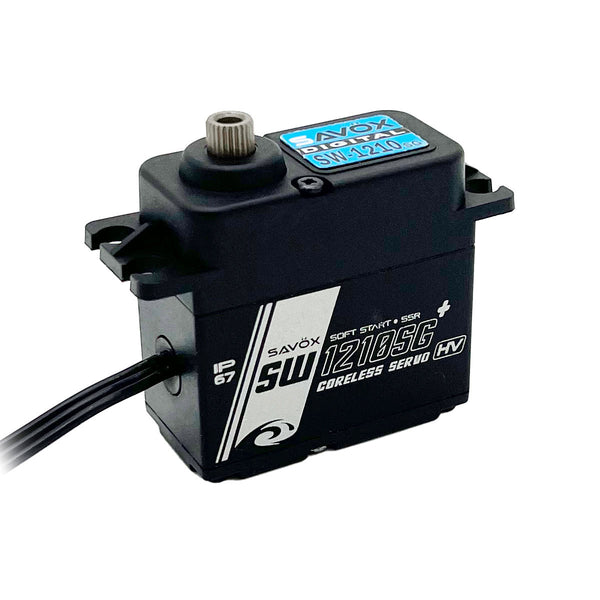 SW1210SGP-BE - Waterproof High Voltage Coreless Digital Servo with Soft  Start .13sec / 444.4 @ 7.4V - Black Edition