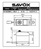 SV0220MGP - High Voltage Standard Digital Servo 0.13sec / 111.1oz @ 7.4V